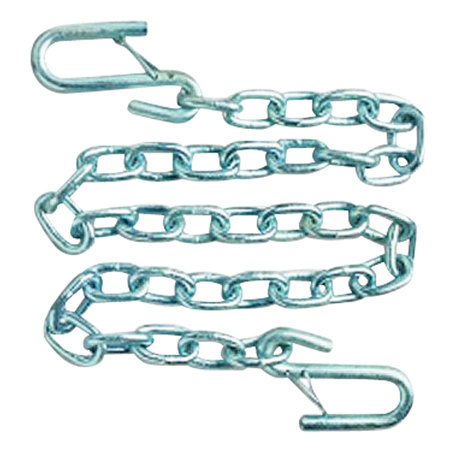 C.R. BROPHY C.R. Brophy TCL3 Trailer Safety Chain with Two Latch S-Hooks - 5/16" Chain, 17/32" S-Hooks TCL3